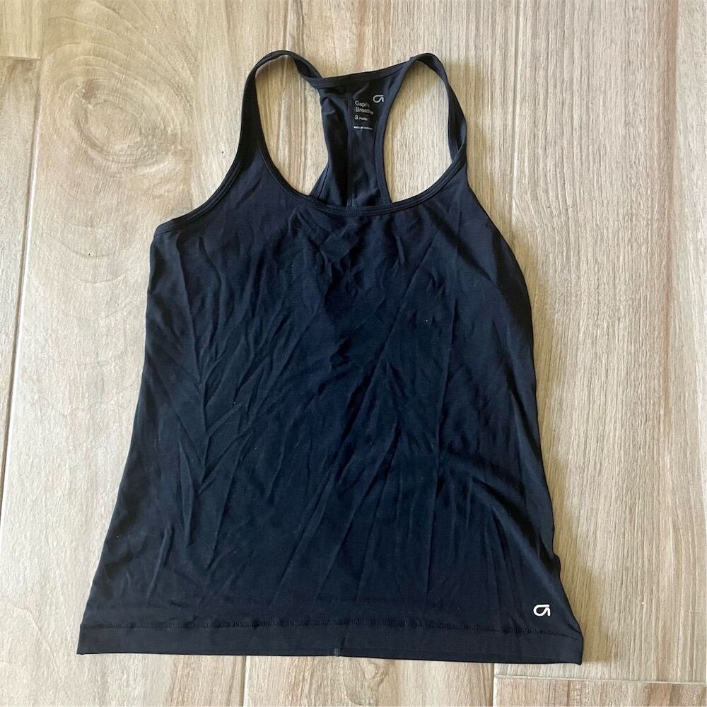 GapFit Women's Black Racerback Tank Top Size S Petite Casual Summer